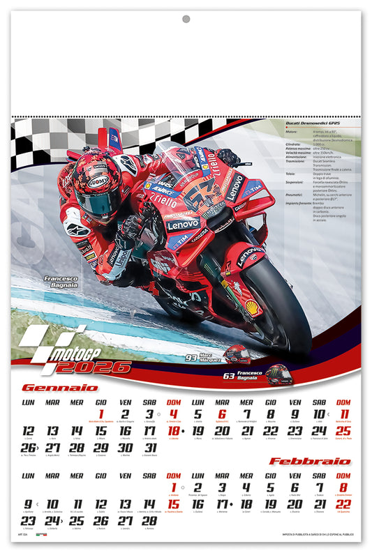 ILLUSTRATO "MOTO G.P." 6Fg. F.to 33x49