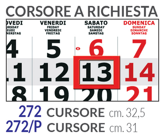 CURSORE SEGNAGIORNO RIGIDO