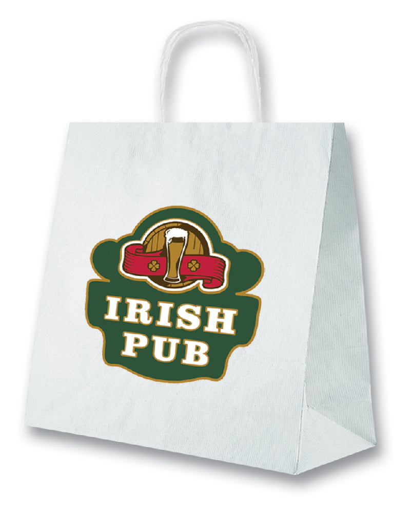 SHOPPER MANICA RITORTA IN CARTA KRAFT CM.22x12x29