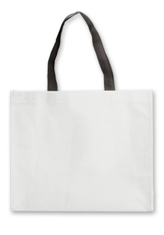 BORSA BIANCA TNT MANICICOLORATI CM.40x35x12
