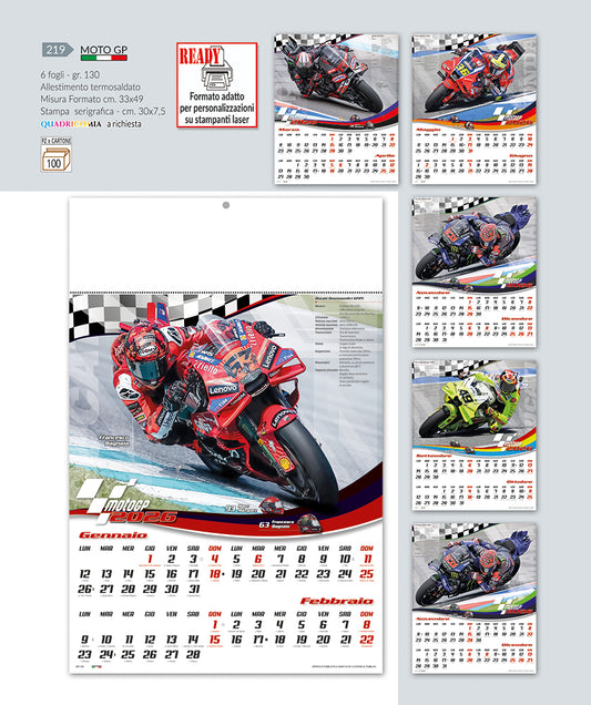 ILLUSTRATO "MOTO G.P." 6Fg. F.to 33x49