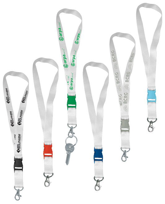 LAYNARD/PORTABADGE BIANCO-spessore 1mm.-CM.93x2