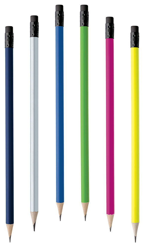 MATITA CON GOMMINO COLORI FLUO