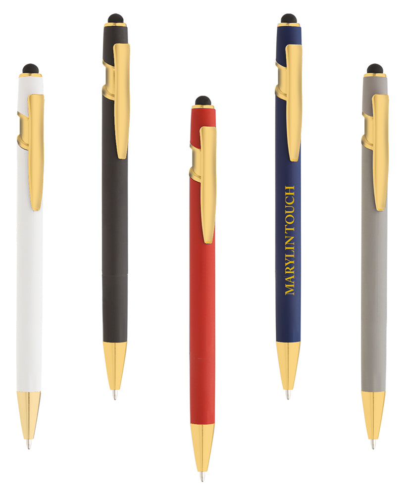 PENNA"MARYLIN GOLD"METALLO E RUBBER-TOUCH