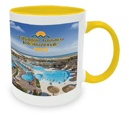 TAZZA IN CERAMICA INTERNOeMANICO COLORATO