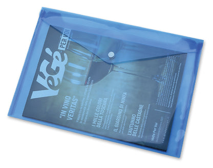 BUSTA P/DOCUMENTI PVC TRASP.C/BOTTONE