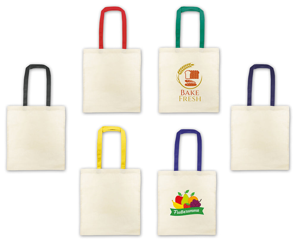 BORSA COTONE MANICI LUNGHI COLORATI GR.135