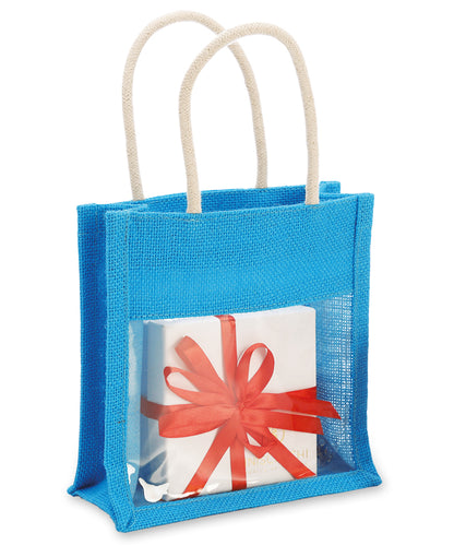 BORSA YUTA CON FINESTRAPVC 18X19X8