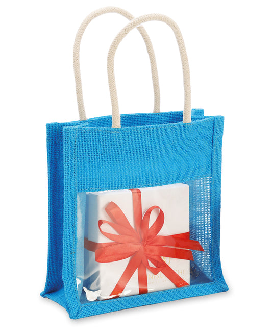 BORSA YUTA CON FINESTRAPVC 18X19X8