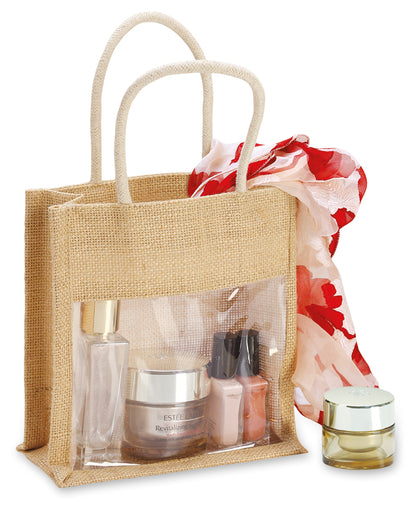 BORSA YUTA CON FINESTRAPVC 18X19X8