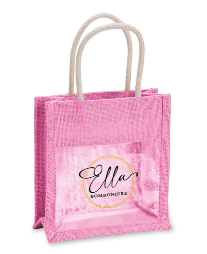 BORSA YUTA CON FINESTRAPVC 18X19X8
