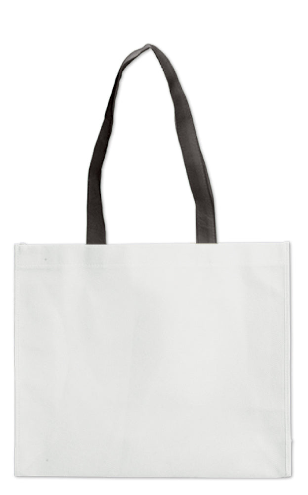 BORSA BIANCA TNT CM.40x35x12 MANICI COLORATI LUNGHI