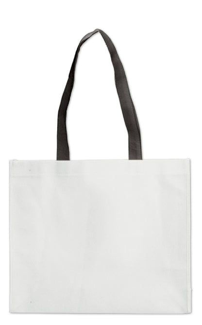 BORSA BIANCA TNT CM.40x35x12 MANICI COLORATI LUNGHI