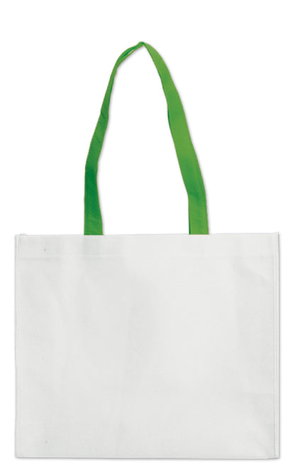 BORSA BIANCA TNT CM.40x35x12 MANICI COLORATI LUNGHI