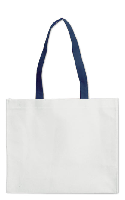 BORSA BIANCA TNT CM.40x35x12 MANICI COLORATI LUNGHI