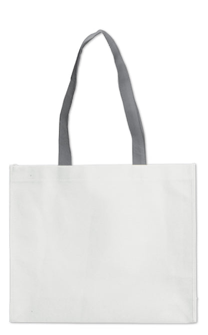 BORSA BIANCA TNT CM.40x35x12 MANICI COLORATI LUNGHI