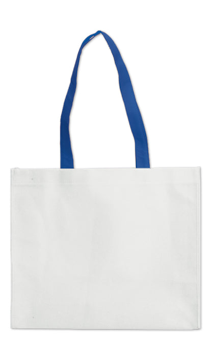BORSA BIANCA TNT CM.40x35x12 MANICI COLORATI LUNGHI