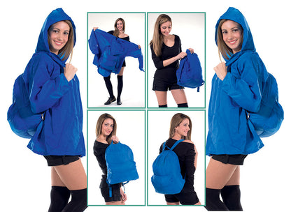 GIUBBINO-ZAINO IMPERMEABILE C/CAPPUCCIO