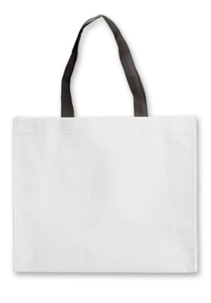 BORSA BIANCA TNT MANICICOLORATI CM.40x35x12