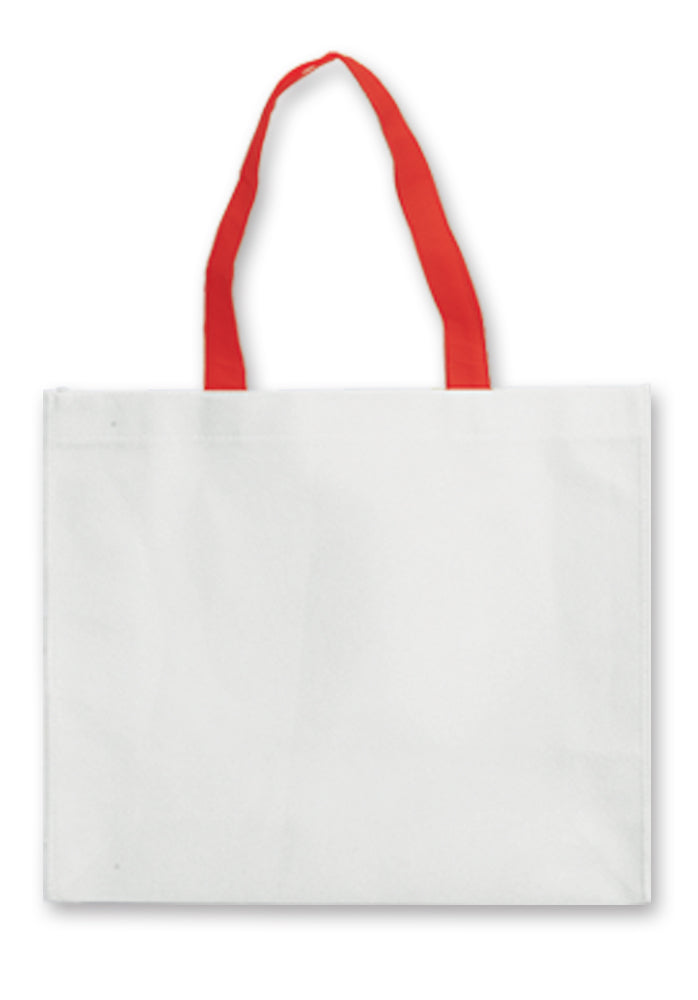 BORSA BIANCA TNT MANICICOLORATI CM.40x35x12