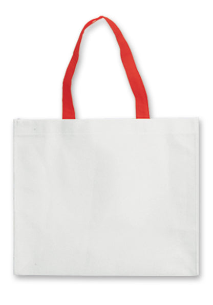 BORSA BIANCA TNT MANICICOLORATI CM.40x35x12