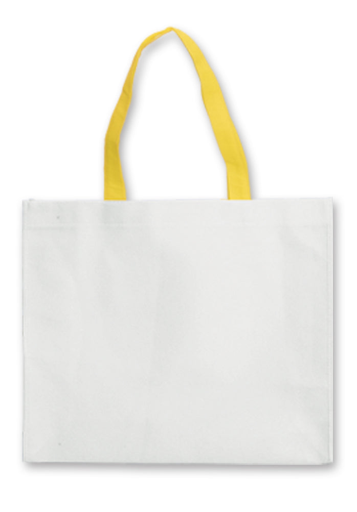 BORSA BIANCA TNT MANICICOLORATI CM.40x35x12