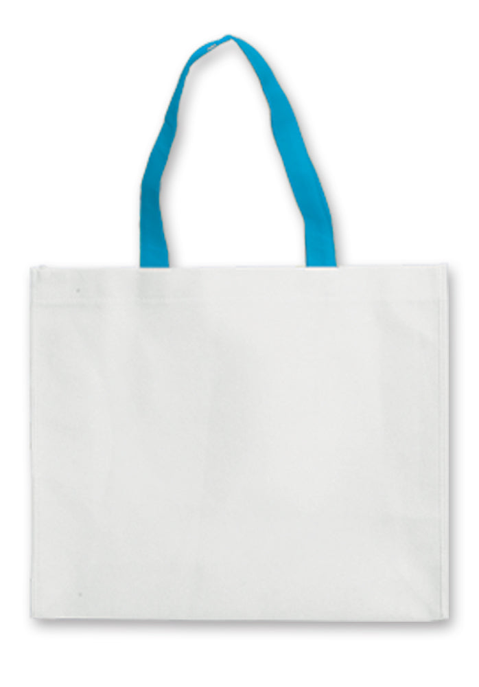 BORSA BIANCA TNT MANICICOLORATI CM.40x35x12