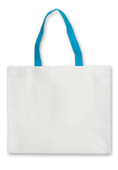 BORSA BIANCA TNT MANICICOLORATI CM.40x35x12
