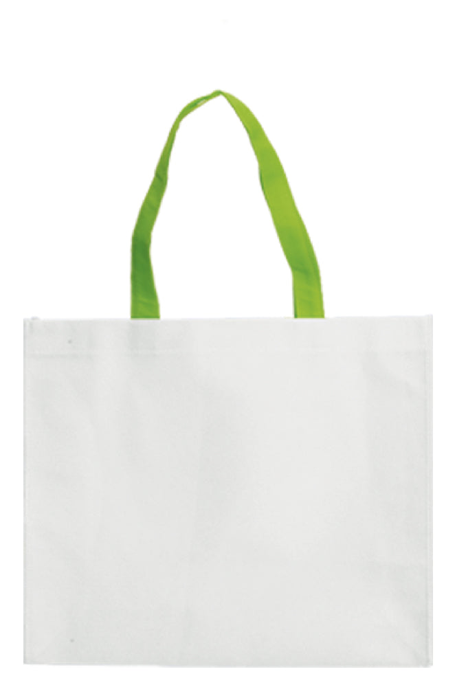 BORSA BIANCA TNT MANICICOLORATI CM.40x35x12