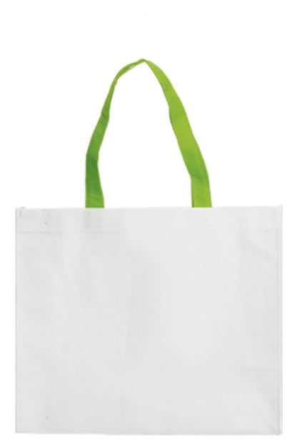 BORSA BIANCA TNT MANICICOLORATI CM.40x35x12