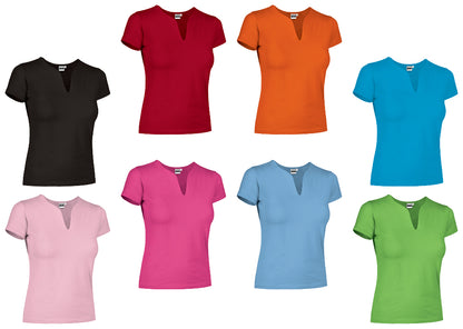 T-SHIRT LADY TROPICAL COTONE COLORATO 190GR