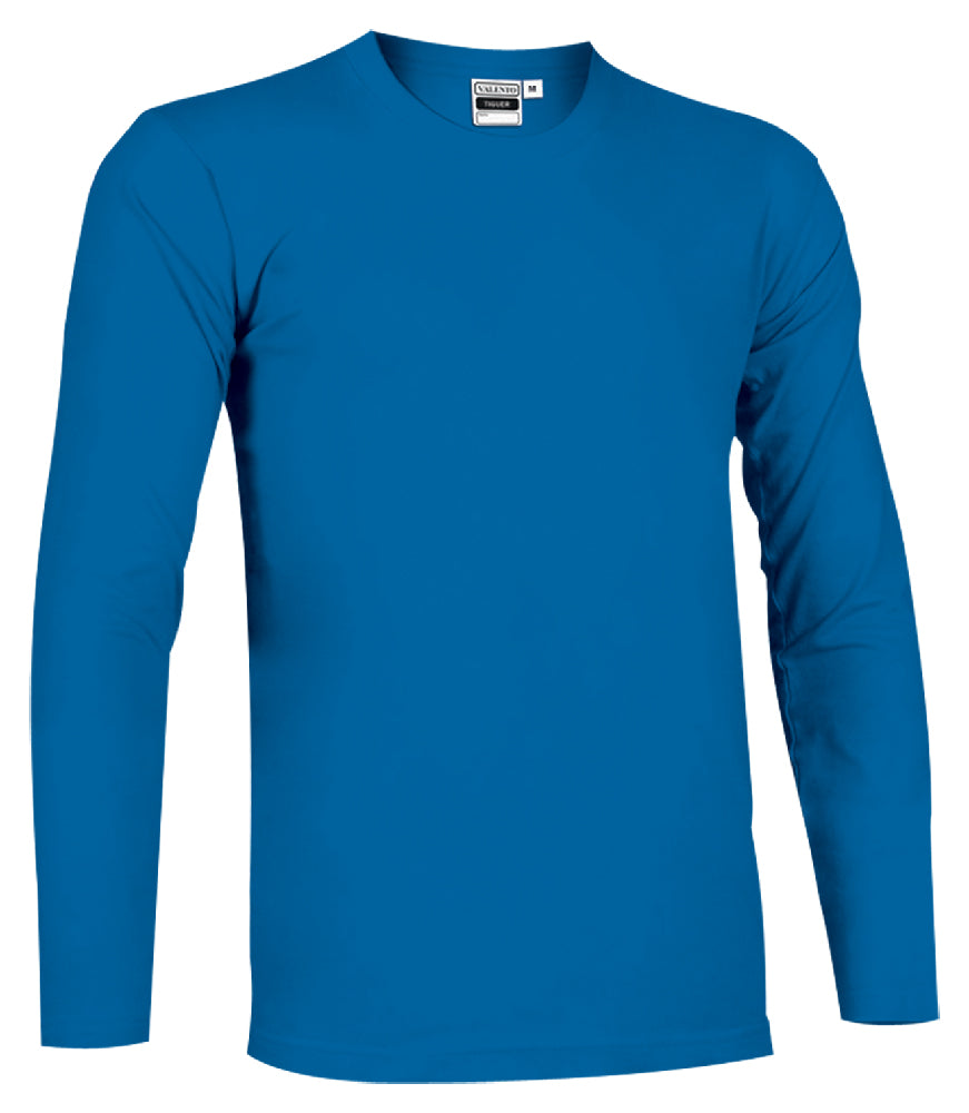 T-SHIRT ADULTI MANICA LUNGA COTONE COLORATO 160GR/MQ