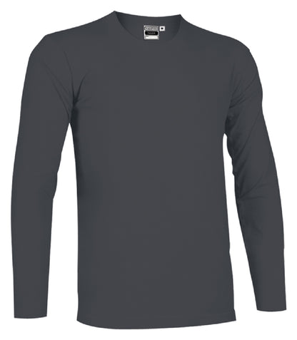 T-SHIRT ADULTI MANICA LUNGA COTONE COLORATO 160GR/MQ