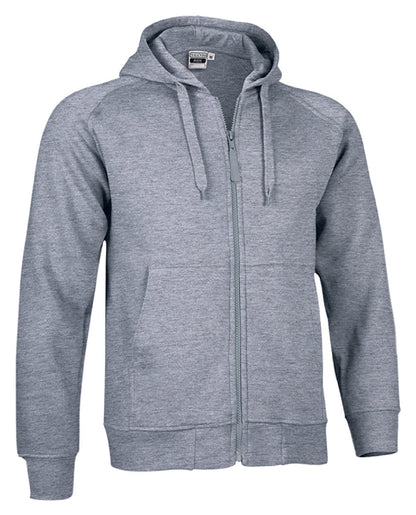 FELPA COLORATA C/CAPPUCCIO E ZIP INTERA 320GR