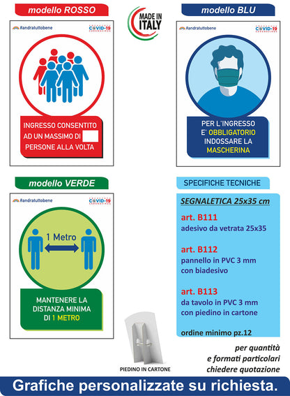 SEGNALETICA DI SICUREZZA - PANNELLO IN PVC cm.25x35